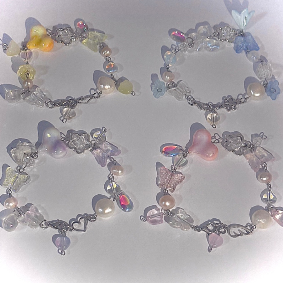 pastel freshwater pearl bracelets