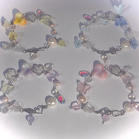 pastel freshwater pearl bracelets